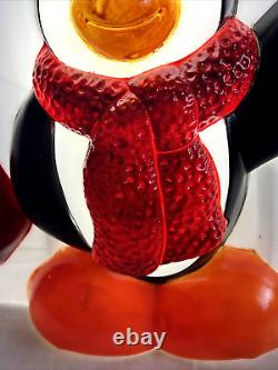 Vintage Blow-Mold Penguin in Igloo General Foam Christmas 24X26