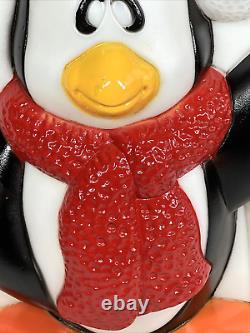 Vintage Blow-Mold Penguin in Igloo General Foam Christmas 24X26