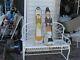 Vintage Blow Mold Pilgrims Man Woman Thanksgiving Lawn Decor Pair Set Of Two
