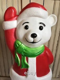 Vintage Blow Mold Santa Bear Don Featherstone Signed Union ProductsNew Old Stock