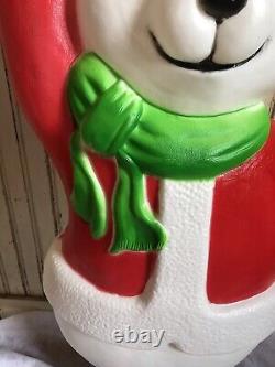 Vintage Blow Mold Santa Bear Don Featherstone Signed Union ProductsNew Old Stock