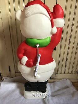 Vintage Blow Mold Santa Bear Don Featherstone Signed Union ProductsNew Old Stock