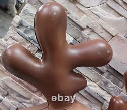 Vintage Blow Mold Smiling Christmas Reindeer 27 General Foam Plastics NO LIGHT