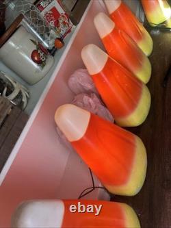 Vintage Candy Corn Blow Molds RARE With Lights