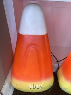 Vintage Candy Corn Blow Molds RARE With Lights
