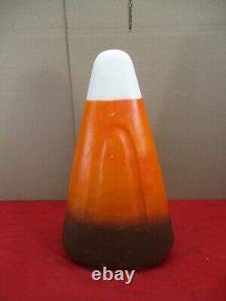 Vintage Candy Corn Orange White BROWN Lighted Halloween Blow Mold Union 17 1/2