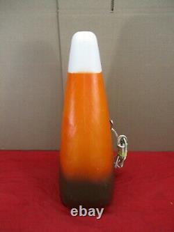 Vintage Candy Corn Orange White BROWN Lighted Halloween Blow Mold Union 17 1/2