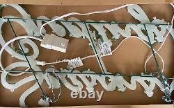 Vintage Chasing Rope Light Sculpture Christmas Seasons Greetings with Control, Box