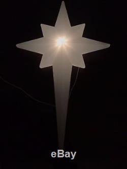 Vintage Christmas 39 Union Lighted Blow Mold Bethlehem Christmas Nativity Star
