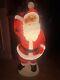 Vintage Christmas 40 General Foam Waving Santa Claus Blue Eyes Blow Mold Light