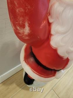 Vintage Christmas 40 General Foam Waving Santa Claus Blue Eyes Blow Mold Light Vintage Christmas 40 General Foam Waving Santa Claus Blue Eyes Blow Mold Light