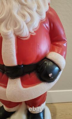 Vintage Christmas 40 General Foam Waving Santa Claus Blue Eyes Blow Mold Light Vintage Christmas 40 General Foam Waving Santa Claus Blue Eyes Blow Mold Light
