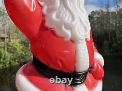 Vintage Christmas 40 General Foam Waving Santa Claus Blue Eyes Blow Mold Light