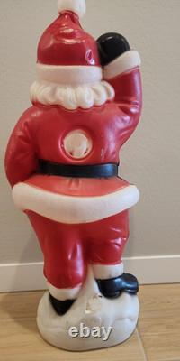 Vintage Christmas 40 General Foam Waving Santa Claus Blue Eyes Blow Mold Light Vintage Christmas 40 General Foam Waving Santa Claus Blue Eyes Blow Mold Light