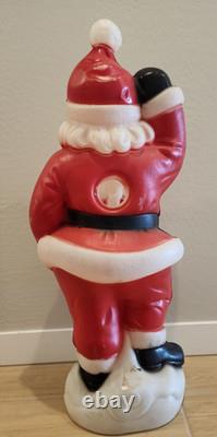Vintage Christmas 40 General Foam Waving Santa Claus Blue Eyes Blow Mold Light Vintage Christmas 40 General Foam Waving Santa Claus Blue Eyes Blow Mold Light