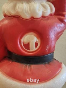 Vintage Christmas 40 General Foam Waving Santa Claus Blue Eyes Blow Mold Light Vintage Christmas 40 General Foam Waving Santa Claus Blue Eyes Blow Mold Light