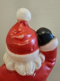 Vintage Christmas 40 General Foam Waving Santa Claus Blue Eyes Blow Mold Light Vintage Christmas 40 General Foam Waving Santa Claus Blue Eyes Blow Mold Light