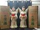 Vintage Christmas Angels Caroler Choir Lighted Boy & Girl Blow Molds 31 W Boxes