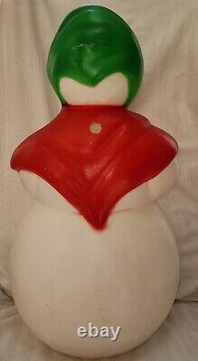 Vintage Christmas Blow Mold Babushka Snowlady Union Products Rare Snowman 30