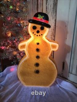 Vintage Christmas Blow Mold Gingerbread Snowman Featherstone Union New Old Stock Vintage Christmas Blow Mold Gingerbread Snowman Featherstone Union New Old Stock