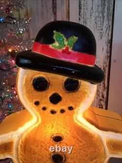 Vintage Christmas Blow Mold Gingerbread Snowman Featherstone Union New Old Stock Vintage Christmas Blow Mold Gingerbread Snowman Featherstone Union New Old Stock