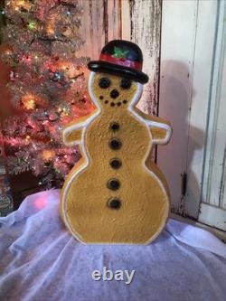 Vintage Christmas Blow Mold Gingerbread Snowman Featherstone Union New Old Stock Vintage Christmas Blow Mold Gingerbread Snowman Featherstone Union New Old Stock