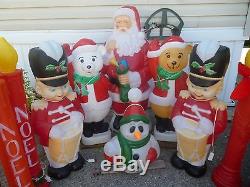 Vintage Christmas Blow Mold Lot of 14 Christmas Yard Decor SANTA PENGUIN ETC