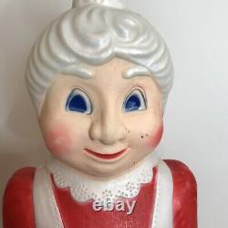 Vintage Christmas Blow Mold Mrs. Claus Lighted Union Products Featherstone VTG