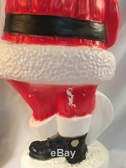 Vintage Christmas Blow Mold Union African American Santa Black Boots Patriotic
