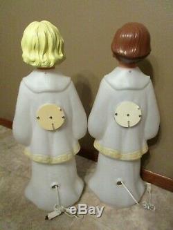 Vintage Christmas Empire Choir Boy & Girl Blow Molds 30 Doll heads