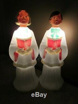 Vintage Christmas Empire Choir Boy & Girl Blow Molds 30 Doll heads