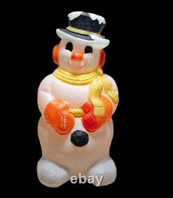 Vintage Christmas Frosty the Snowman Light-Up Blow Mold 32