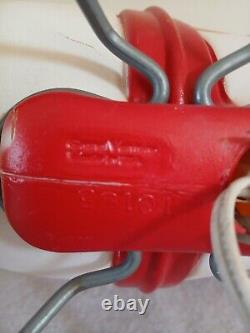 Vintage Christmas Grand Venture Blow Mold Light Up Santa Sleigh and (1) Reindeer