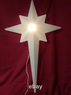 Vintage Christmas Nativity North Star 1993 Blow Mold Union Product withlight WORKS
