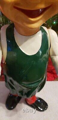 Vintage Christmas Union Products Blow Mold Elf 50's 60's Head Lights Up 22