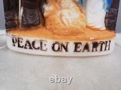 Vintage DAPOL Plastics 1973 Christmas Peace On Earth Nativity Manger Blow Mold