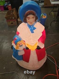 Vintage Dickens Blow Mold 34 Christmas Caroler CHOIR WOMAN Girl Child Empire