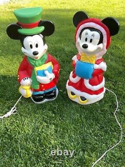 Vintage Disney Blow Molds Mickey And Mini Mouse Pair