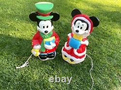 Vintage Disney Blow Molds Mickey And Mini Mouse Pair