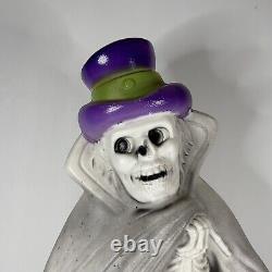 Vintage Don Featherstone Blow Mold Halloween Skeleton Cape Top Hat 33 Inch