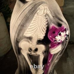 Vintage Don Featherstone Blow Mold Halloween Skeleton Cape Top Hat 33 Inch RARE Vintage Don Featherstone Blow Mold Halloween Skeleton Cape Top Hat 33 Inch RARE