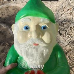 Vintage Don Featherstone Lighted Christmas Gnome Elf Blow Mold 28 Tall