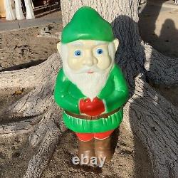 Vintage Don Featherstone Lighted Christmas Gnome Elf Blow Mold 28 Tall
