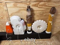 Vintage Don Featherstone Thanksgiving Blow Molds 5 PCS Turkey, CandyCorn, Pilgrims