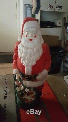 Vintage EMPIRE 46 Santa Claus Toy Bag Blow Mold Lighted Outdoor Decor