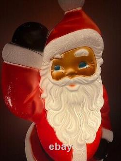 Vintage EMPIRE SANTA CLAUS Waving Lighted Christmas Blow Mold 40 Tall