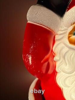 Vintage EMPIRE SANTA CLAUS Waving Lighted Christmas Blow Mold 40 Tall