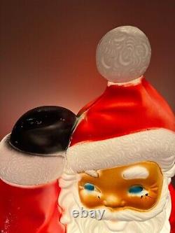 Vintage EMPIRE SANTA CLAUS Waving Lighted Christmas Blow Mold 40 Tall