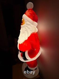 Vintage EMPIRE SANTA CLAUS Waving Lighted Christmas Blow Mold 40 Tall