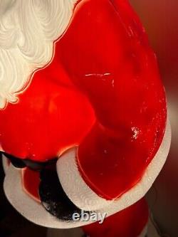 Vintage EMPIRE SANTA CLAUS Waving Lighted Christmas Blow Mold 40 Tall